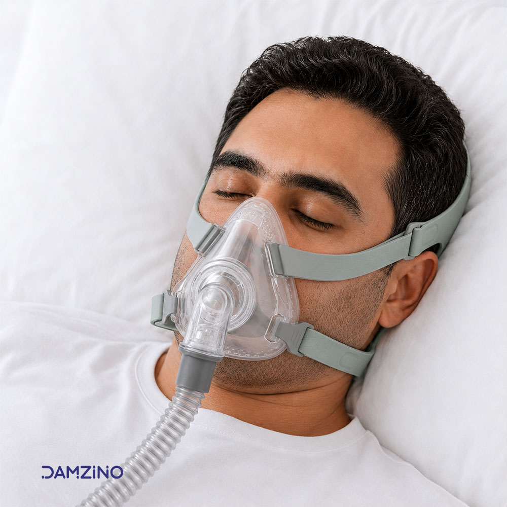 نحوه قرارگیری ماسک فول‌فیس BMC F5A روی صورت