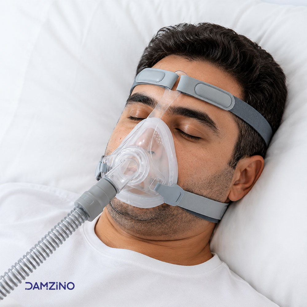 نحوه قرارگیری ماسک فول‌فیس BMC F5 روی صورت